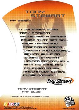2004 Press Pass Optima - Fan Favorite #FF 22 Tony Stewart Back