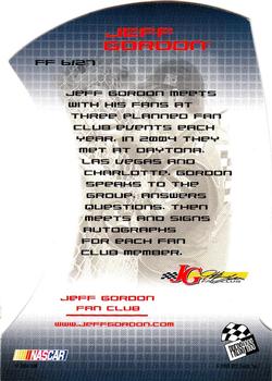 2004 Press Pass Optima - Fan Favorite #FF 6 Jeff Gordon Back