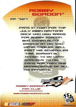 2004 Press Pass Optima - Fan Favorite #FF 7 Robby Gordon Back