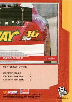 2004 Press Pass Stealth - X-Ray #EB43 Greg Biffle Back