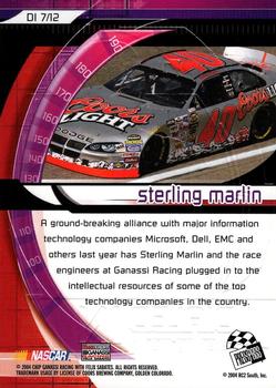 2004 Press Pass Trackside - Dialed In #DI 7 Sterling Marlin Back