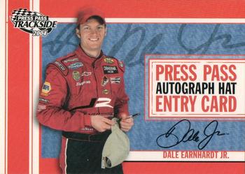 2004 Press Pass Trackside - Press Pass Autograph Hat Giveaway #PPH 6 Dale Earnhardt Jr. Front