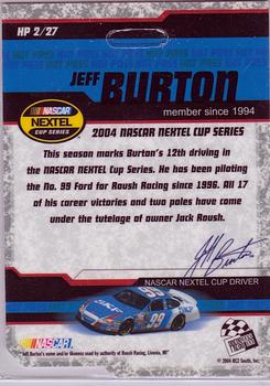 2004 Press Pass Trackside - Hot Pass National #HP 2 Jeff Burton Back