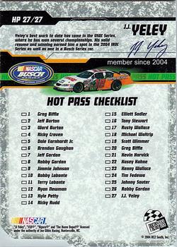 2004 Press Pass Trackside - Hot Pass National #HP 27 J.J. Yeley Back