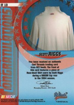 2004 Wheels American Thunder - Cool Threads #CT 13 Scott Riggs Back