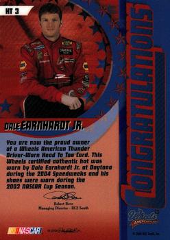 2004 Wheels American Thunder - Head to Toe #HT 3 Dale Earnhardt Jr. Back