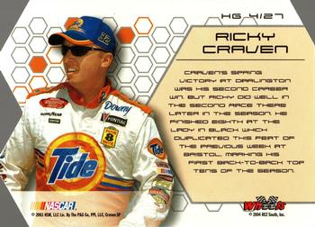 2004 Wheels High Gear - High Groove #HG 4 Ricky Craven Back