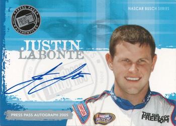 2005 Press Pass - Autographs #NNO Justin Labonte Front