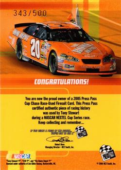 2005 Press Pass - Cup Chase Prizes #NNO Tony Stewart Back