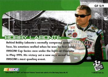 2005 Press Pass - Game Face #GF 5 Bobby Labonte Back