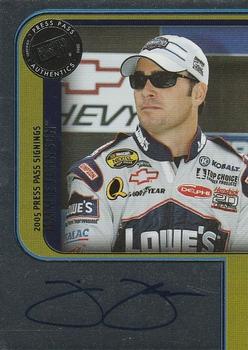 2005 Press Pass - Signings Platinum #NNO Jimmie Johnson Front