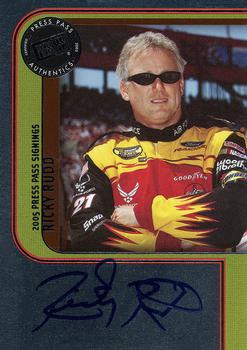 2005 Press Pass - Signings Platinum #NNO Ricky Rudd Front
