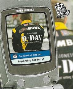 2005 Press Pass - Snapshots #SN 15 Bobby Labonte Front