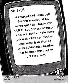 2005 Press Pass - Snapshots #SN 8 Jeff Gordon Back
