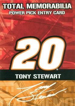 2005 Press Pass - Total Memorabilia Power Pick #TM 9 Tony Stewart Front