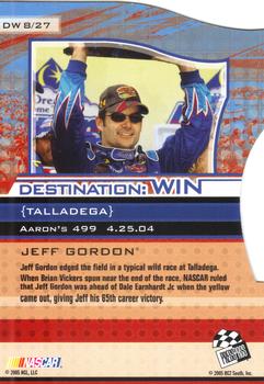 2005 Press Pass Eclipse - Destination WIN #DW 8 Jeff Gordon Back