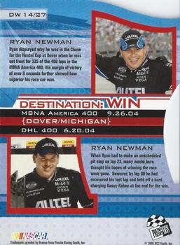 2005 Press Pass Eclipse - Destination WIN #DW 14 Ryan Newman Back