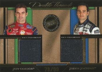 2005 Press Pass Legends - Double Threads Gold #DT/GJ Jeff Gordon / Jimmie Johnson Front