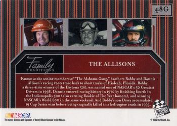 2005 Press Pass Legends - Gold #48G Donnie Allison / Bobby Allison / Davey Allison Back