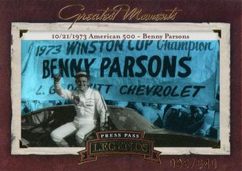 2005 Press Pass Legends - Greatest Moments #GM 1 Benny Parsons Front