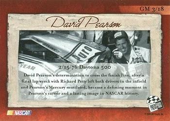 2005 Press Pass Legends - Greatest Moments #GM 3 David Pearson Back