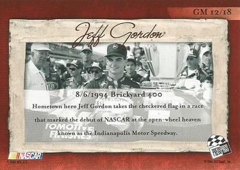 2005 Press Pass Legends - Greatest Moments #GM 12 Jeff Gordon Back