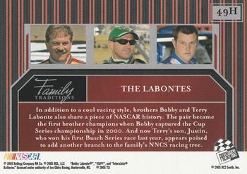 2005 Press Pass Legends - Holofoil #49H Terry Labonte / Bobby Labonte / Justin Labonte Back