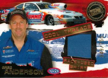 2005 Press Pass NHRA - Cool Threads Gold #CT4 Greg Anderson Front