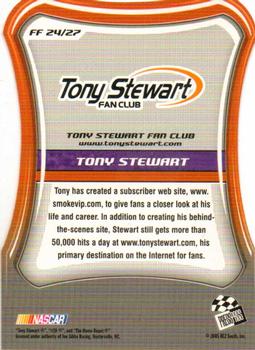 2005 Press Pass Optima - Fan Favorite #FF 24 Tony Stewart Back