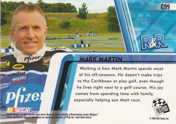 2005 Press Pass Optima - Gold #G99 Mark Martin Back