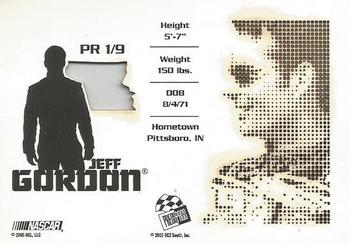 2005 Press Pass Stealth - Profile #PR 1 Jeff Gordon Back