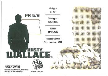 2005 Press Pass Stealth - Profile #PR 6 Rusty Wallace Back