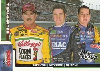 2005 Press Pass Trackside - Golden #G75 Terry Labonte / Brian Vickers / Kyle Busch Front