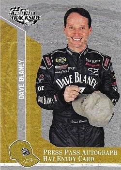 2005 Press Pass Trackside - Press Pass Autograph Hat Entry Card #PPH 2 Dave Blaney Front
