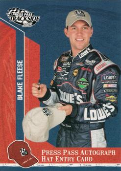 2005 Press Pass Trackside - Press Pass Autograph Hat Entry Card #PPH 42 Blake Feese Front