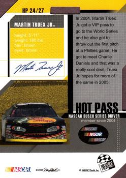 2005 Press Pass Trackside - Hot Pass National #HP 24 Martin Truex Jr. Back