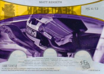 2005 Press Pass VIP - Head Gear Transparent #HG 6 Matt Kenseth Back