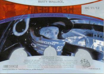 2005 Press Pass VIP - Head Gear Transparent #HG 11 Rusty Wallace Back