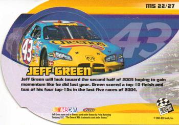 2005 Press Pass VIP - Making the Show #MS 22 Jeff Green Back