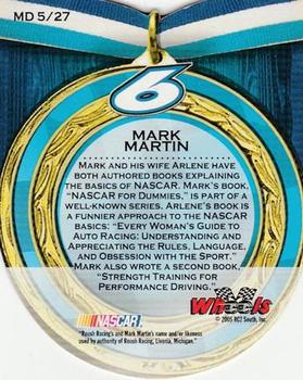 2005 Wheels American Thunder - Medallion #MD 5 Mark Martin Back