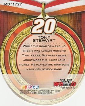 2005 Wheels American Thunder - Medallion #MD 11 Tony Stewart Back