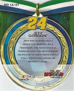 2005 Wheels American Thunder - Medallion #MD 14 Jeff Gordon Back