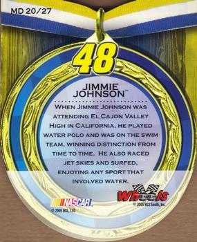 2005 Wheels American Thunder - Medallion #MD 20 Jimmie Johnson Back