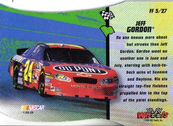 2005 Wheels High Gear - Flag to Flag #FF 5 Jeff Gordon Back