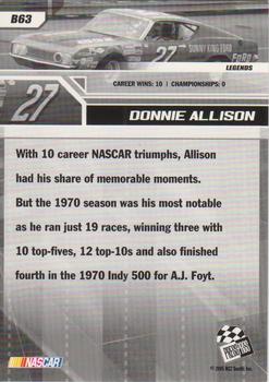 2006 Press Pass - Blue #B63 Donnie Allison Back