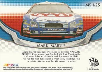 2006 Press Pass Collectors Series Making the Show #MS 1 Mark Martin Back
