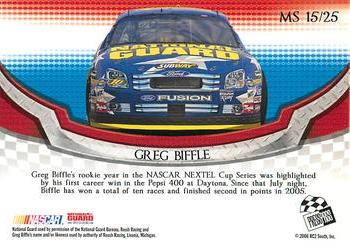 2006 Press Pass Collectors Series Making the Show #MS 15 Greg Biffle Back