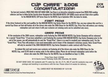 2006 Press Pass - Cup Chase #CCR 9 Ryan Newman Back