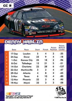 2006 Press Pass - Cup Chase Prizes #CC 3 Denny Hamlin Back
