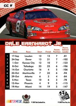 2006 Press Pass - Cup Chase Prizes #CC 5 Dale Earnhardt Jr. Back